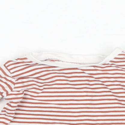 Matalan Girls Multicoloured Striped  Basic T-Shirt Size 0-3 Months