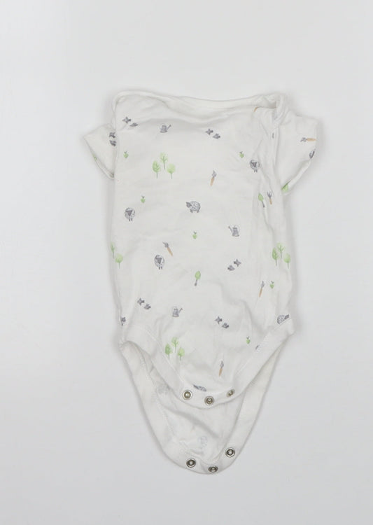 George Baby White Animal Print  Leotard One-Piece Size 3-6 Months