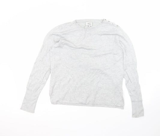 Only Womens Grey   Basic T-Shirt Size L
