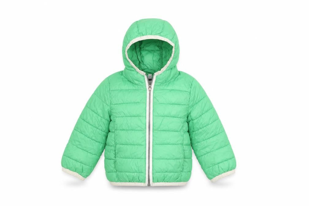Preworn Boys Green   Puffer Jacket Coat Size 9 Years