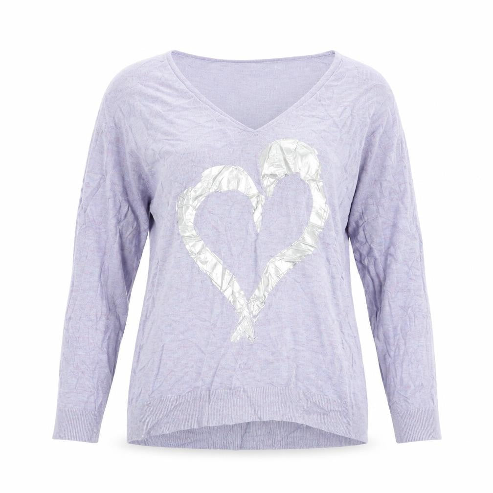 M&Co Womens Purple  Knit Pullover Jumper Size 14