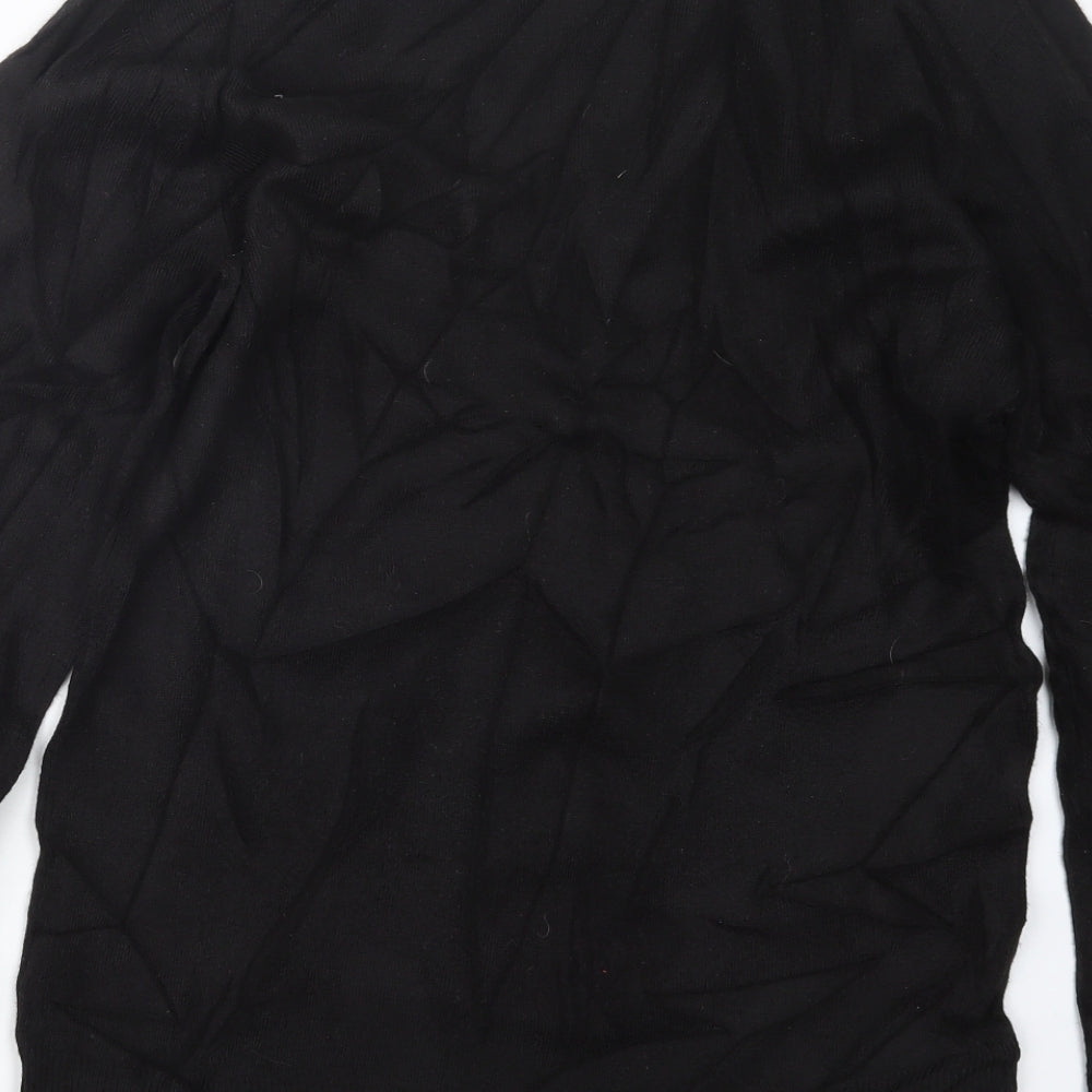 Peacocks Mens Black  Knit Pullover Jumper Size M