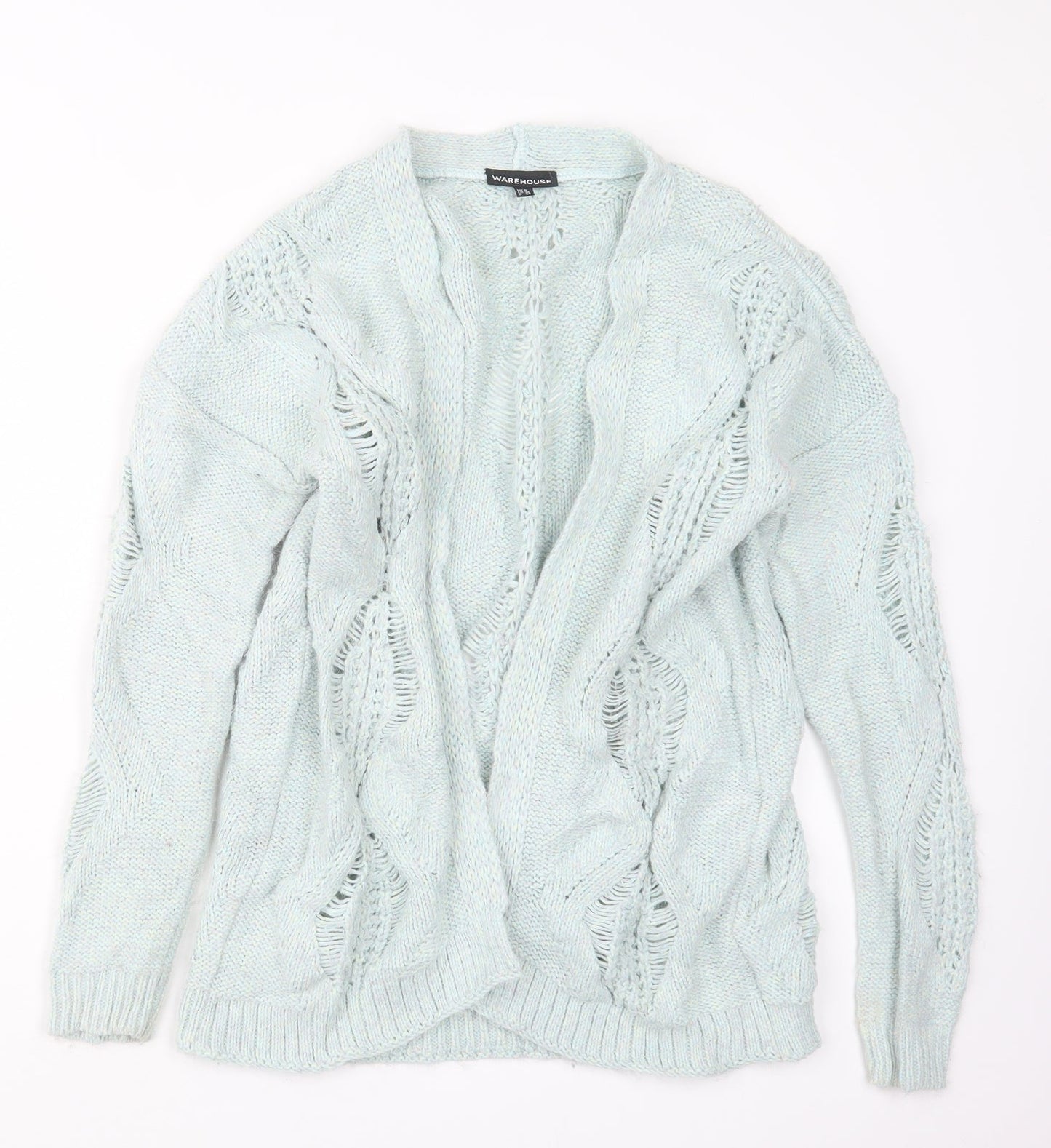 Warehouse Womens Blue  Knit Cardigan Jumper Size 8