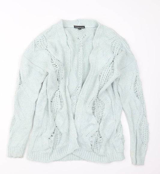 Warehouse Womens Blue  Knit Cardigan Jumper Size 8