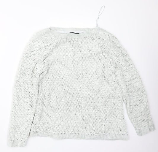 Debenhams Womens Grey  Knit Pullover Jumper Size 14