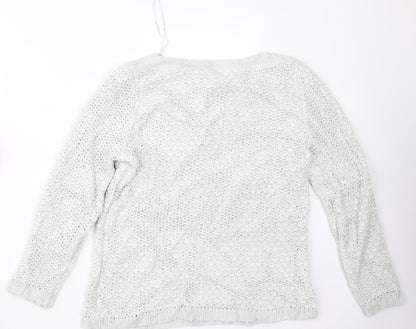 Debenhams Womens Grey  Knit Pullover Jumper Size 14