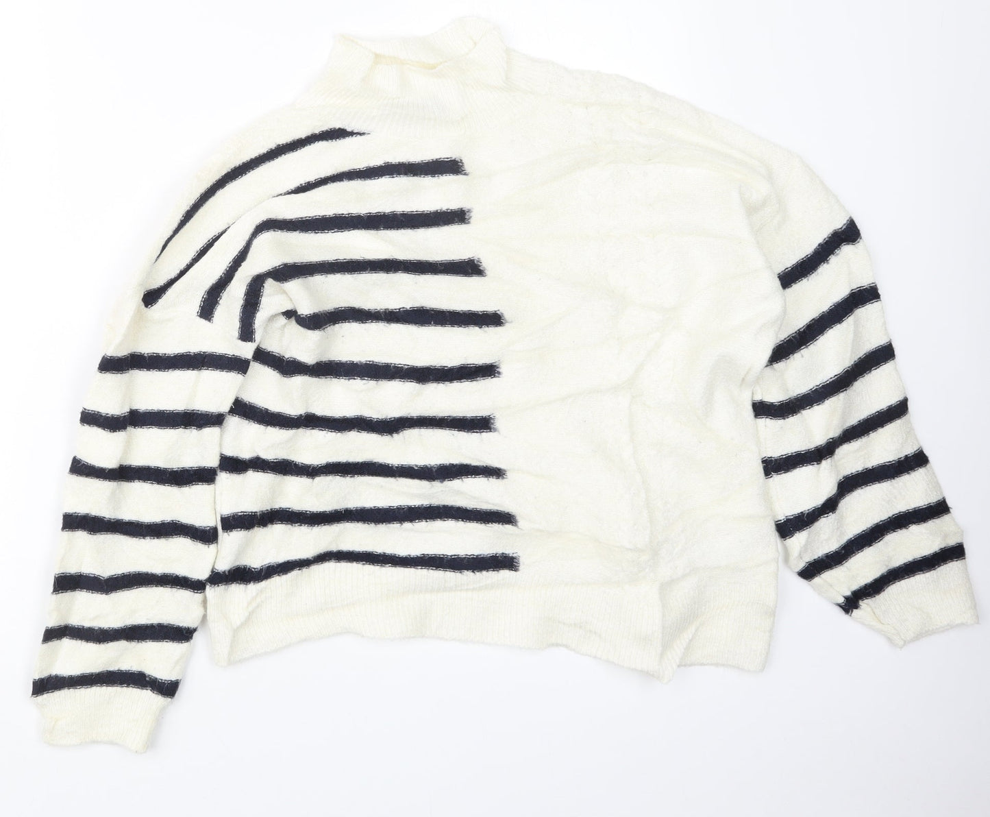 Marks and Spencer Womens White  Knit Pullover Jumper Size S