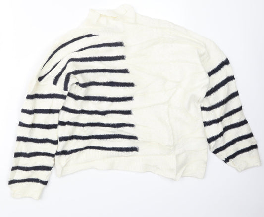 Marks and Spencer Womens White  Knit Pullover Jumper Size S
