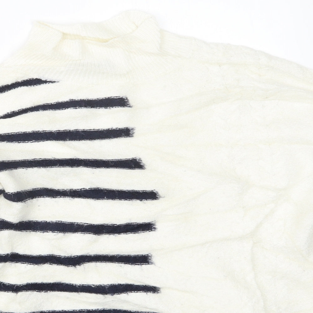 Marks and Spencer Womens White  Knit Pullover Jumper Size S