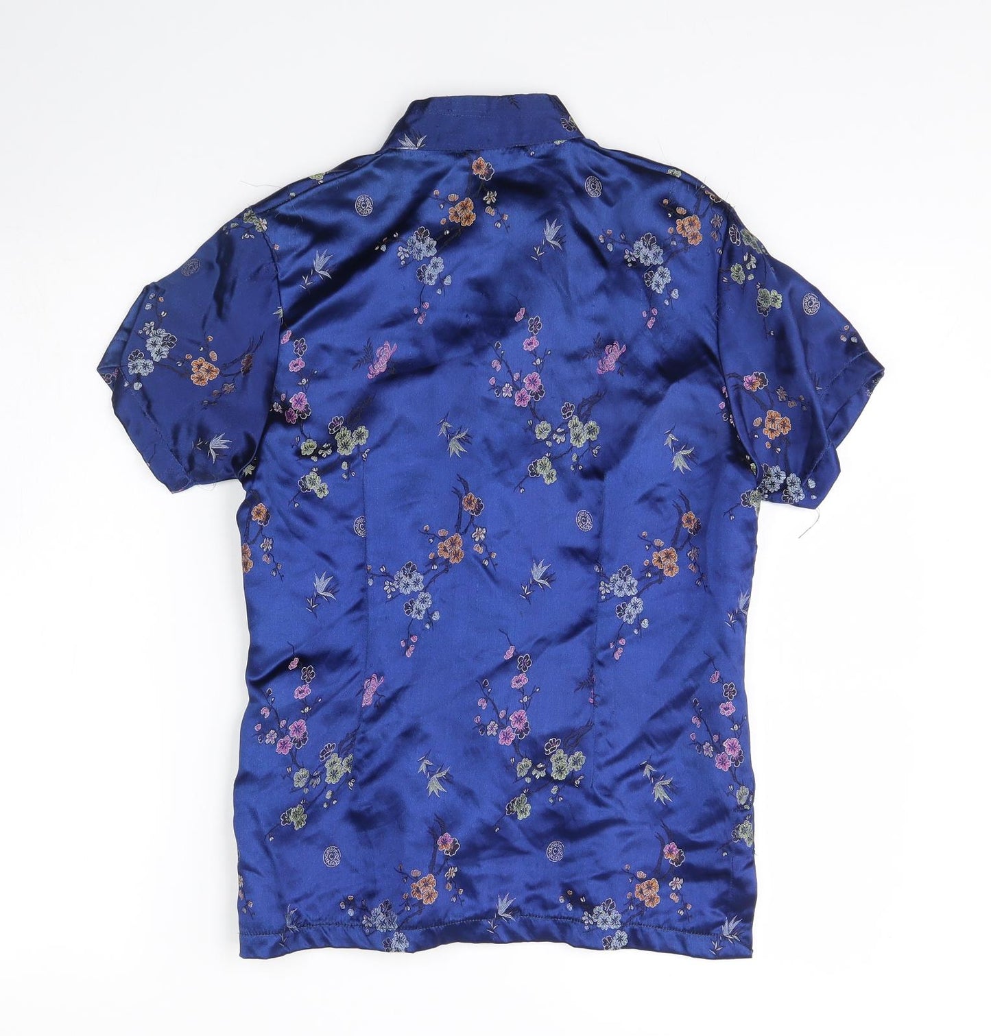 Double peach Womens Blue Floral  Jacket  Size S