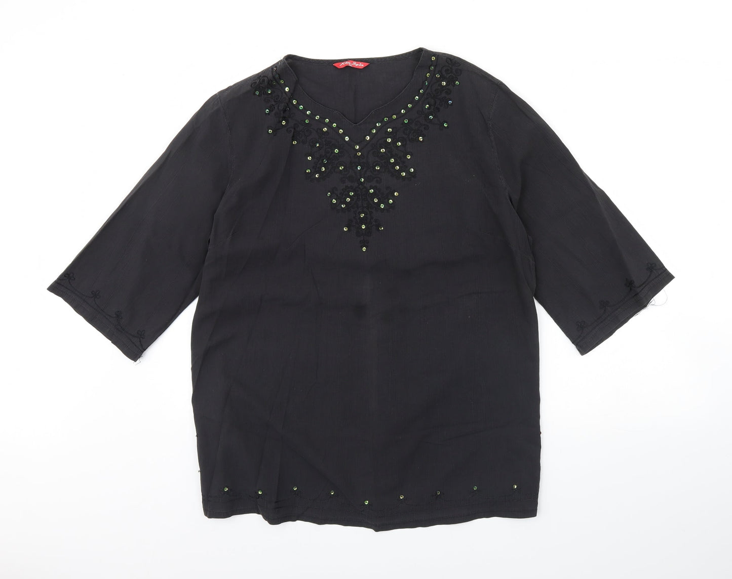 Kim spin Womens Grey   Basic Blouse Size XL