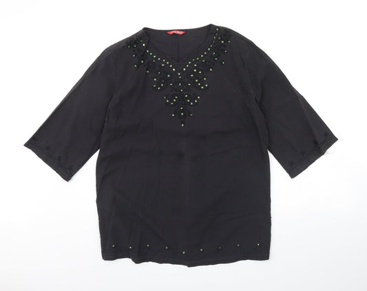 Kim spin Womens Grey   Basic Blouse Size XL
