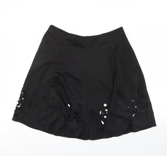 Preworn Womens Black   Flare Skirt Size 36 in