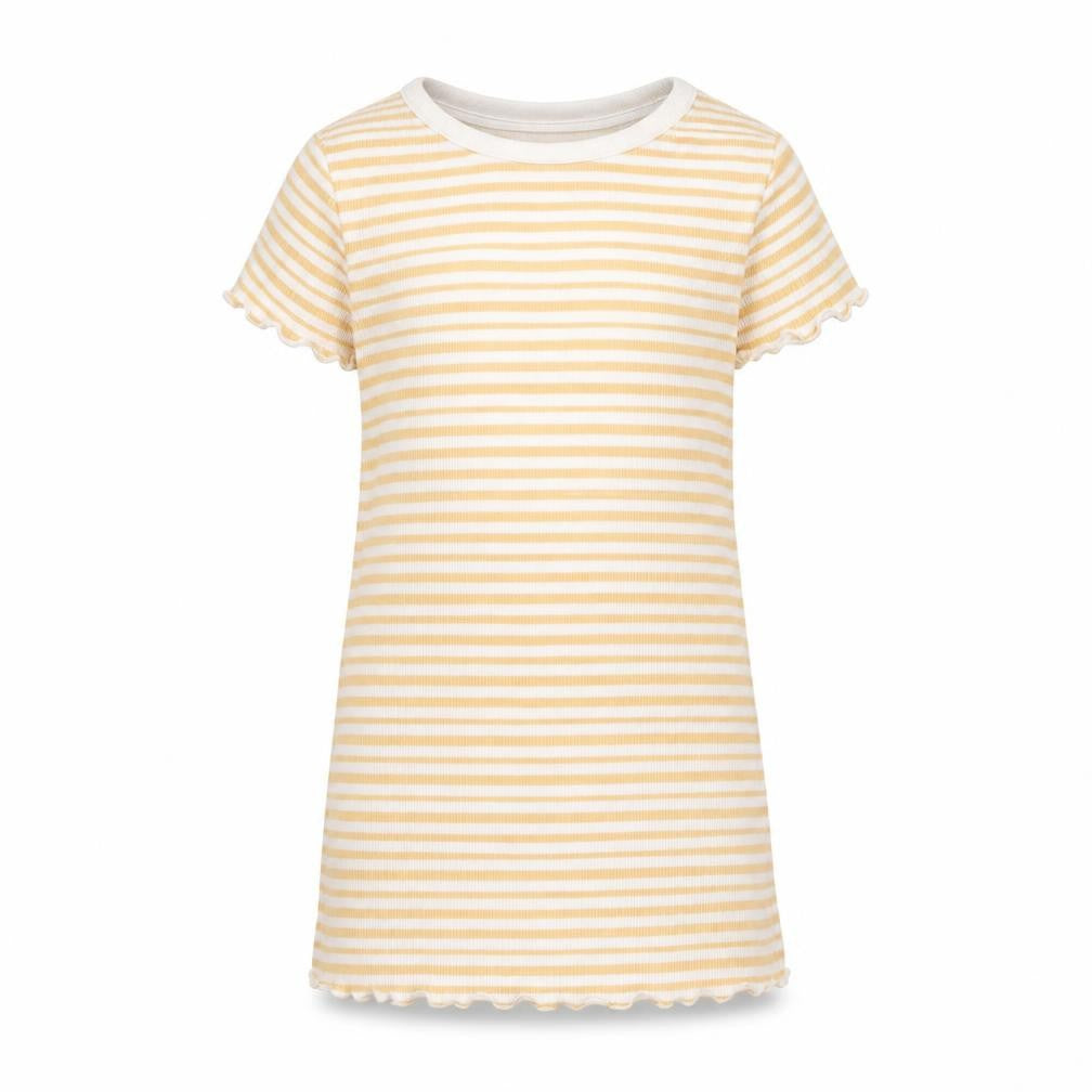 Nutmeg Girls Yellow Striped  T-Shirt Dress  Size 4 Years