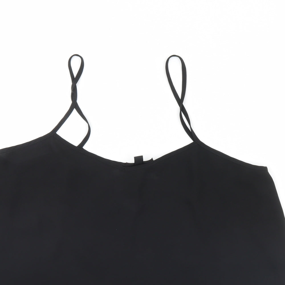 Topshop Womens Black   Basic Tank Size 12