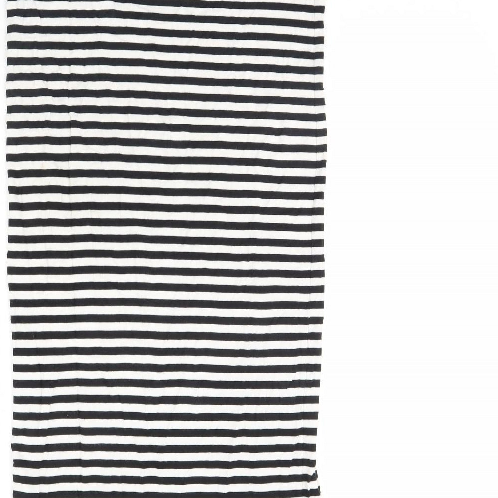 Miss Selfridge Womens White Striped  Flare Skirt Size 10