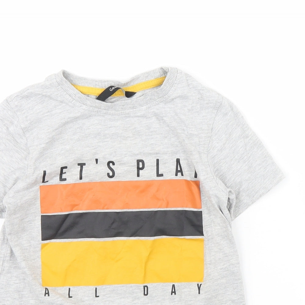 George Boys Grey   Basic T-Shirt Size 5 Years