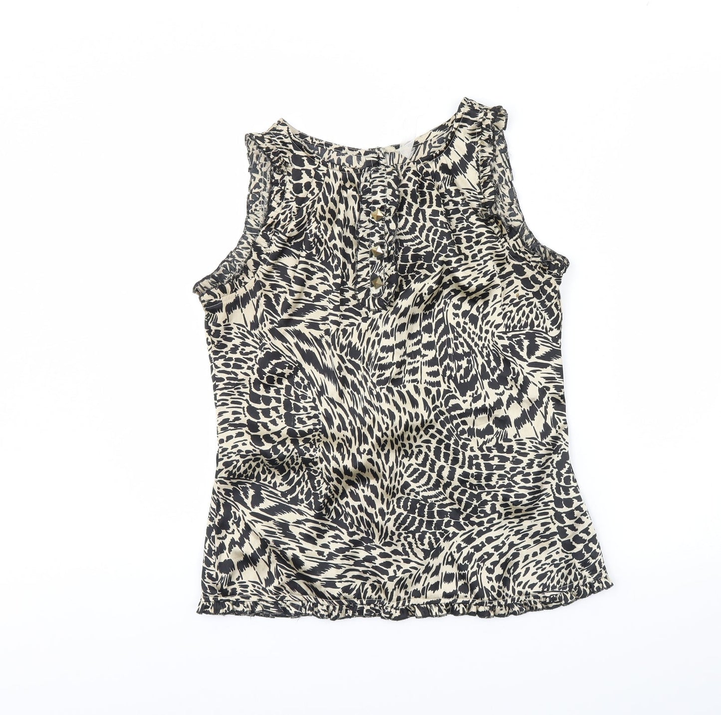 Preworn Womens Beige Geometric  Basic Tank Size 12