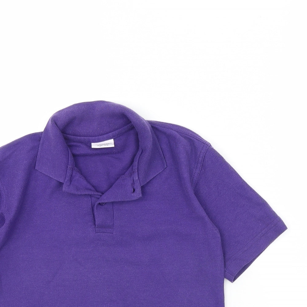 Banner Boys Purple   Basic Polo Size 7 Years  - school