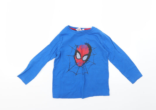 Primark Boys Blue Solid   Pyjama Top Size 5-6 Years