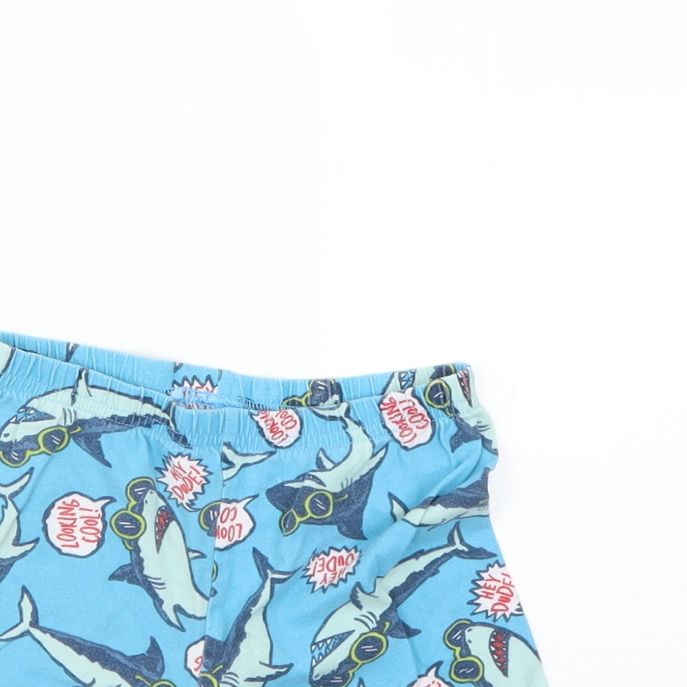 Nutmeg Boys Blue Geometric  Sweat Shorts Size 5-6 Years