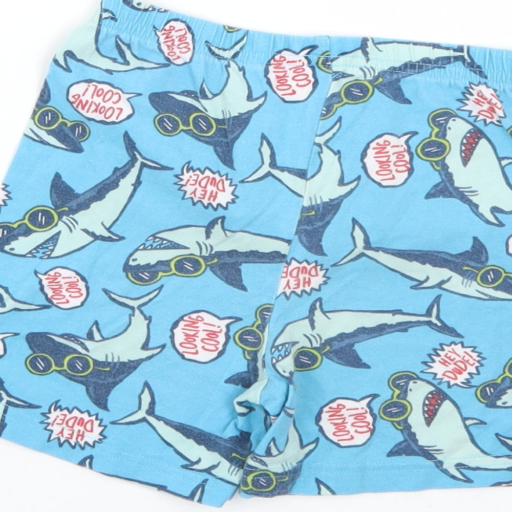 Nutmeg Boys Blue Geometric  Sweat Shorts Size 5-6 Years