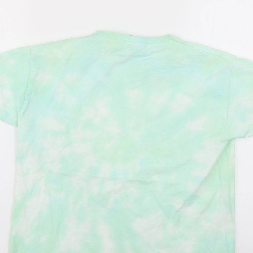 Fruit of the Loom Boys Green Geometric  Basic T-Shirt Size 10-11 Years