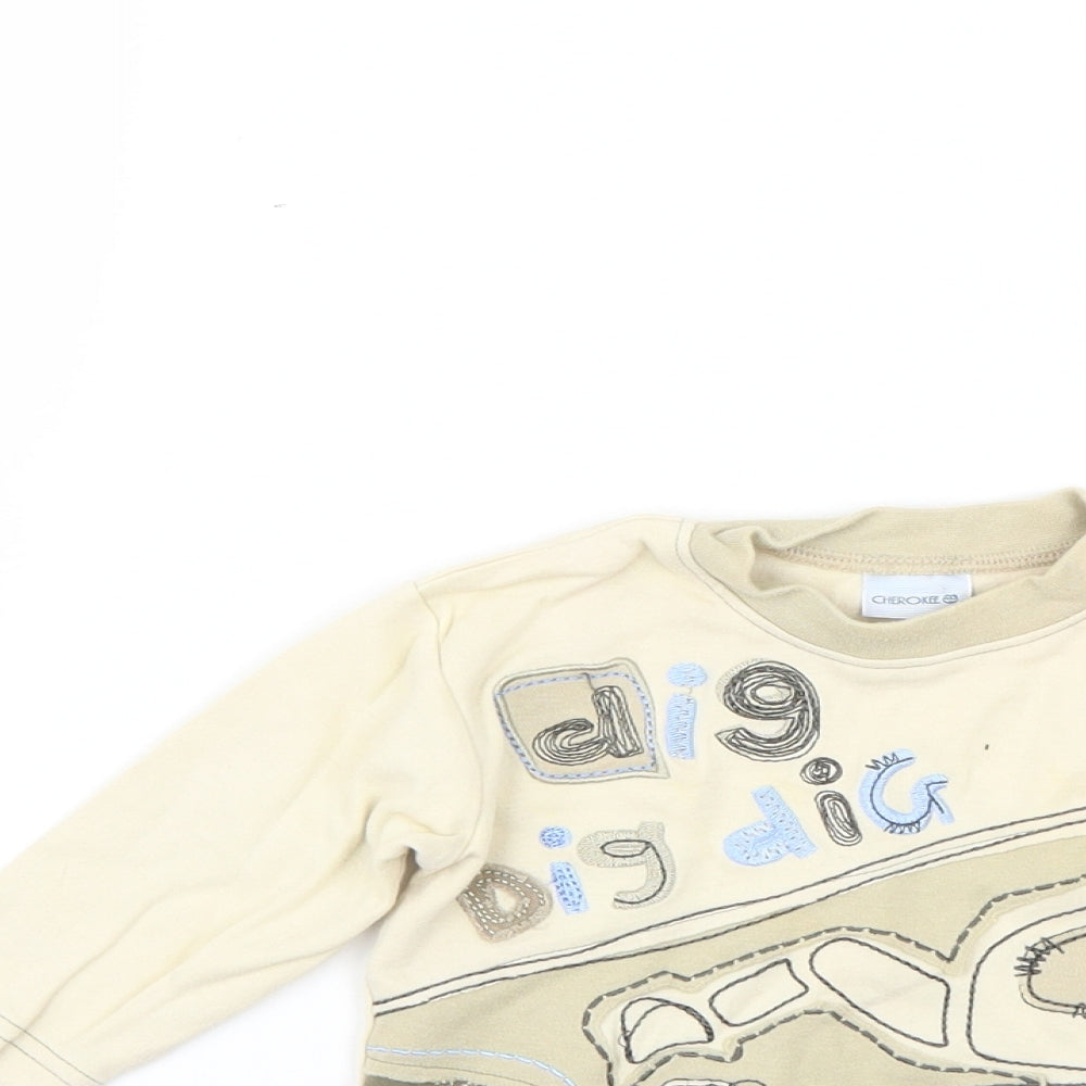 Cherokee Baby Beige   Basic T-Shirt Size 6-9 Months