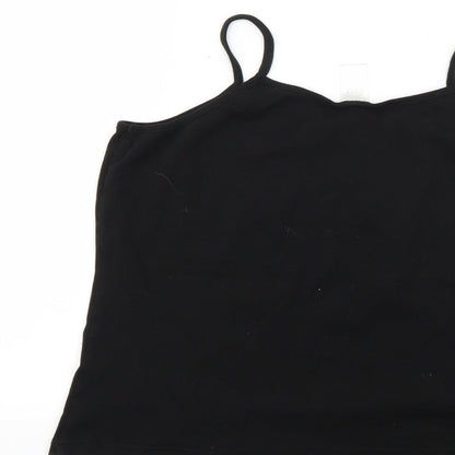 Preworn Womens Black   Basic Tank Size 20