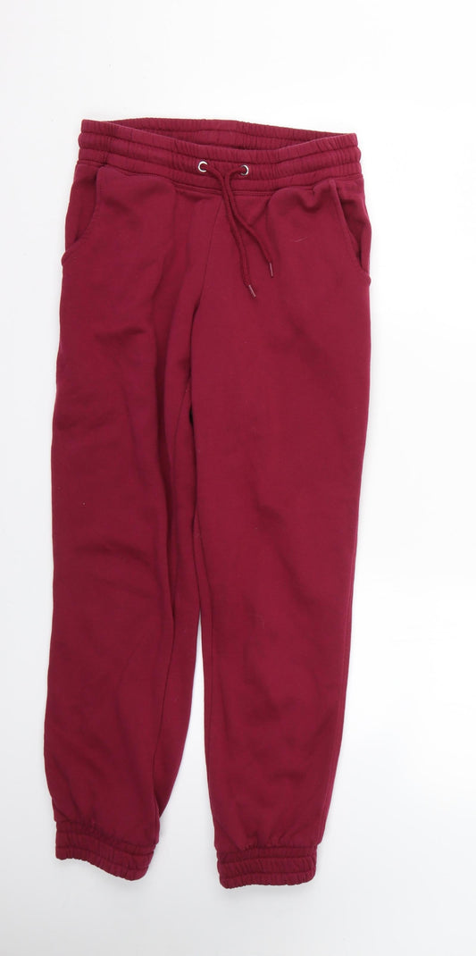 H&M Womens Red   Jogger Trousers Size 6 L25 in