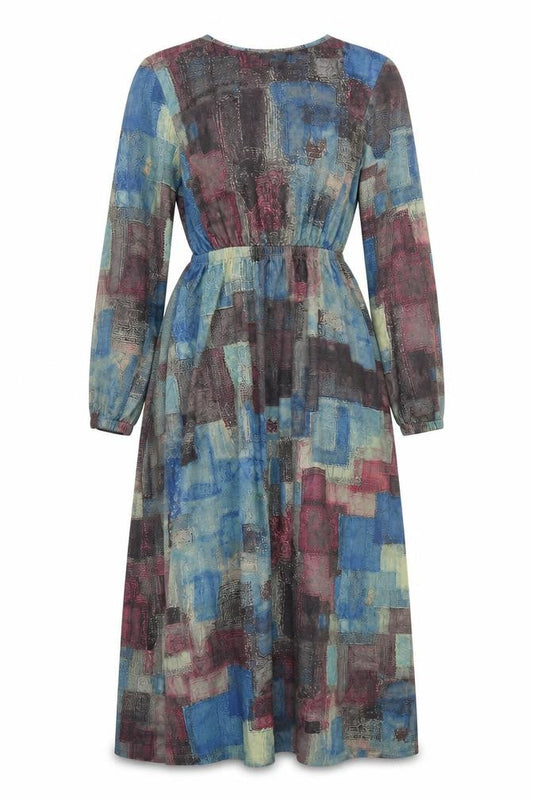 cindy Womens Multicoloured Geometric  Fit & Flare  Size 8