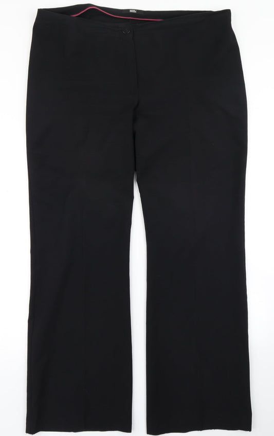 Marks & Spencer Womens Black   Dress Pants Trousers Size 16 L29 in