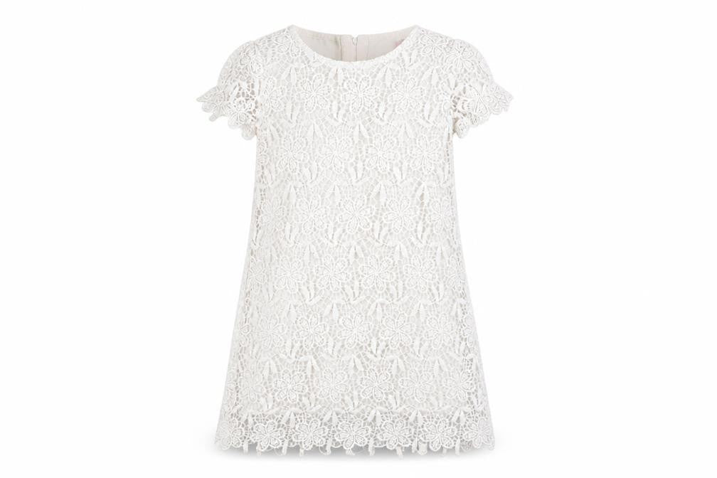young dimenson Girls White Floral  Fit & Flare  Size 2-3 Years