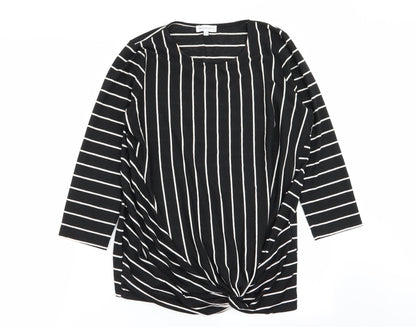 Warehouse Womens Multicoloured Striped  Basic T-Shirt Size 10
