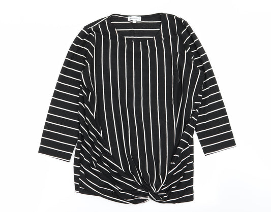 Warehouse Womens Multicoloured Striped  Basic T-Shirt Size 10