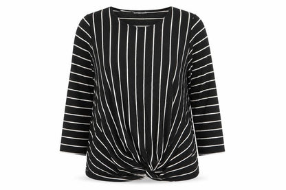 Warehouse Womens Multicoloured Striped  Basic T-Shirt Size 10
