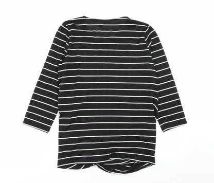 Warehouse Womens Multicoloured Striped  Basic T-Shirt Size 10