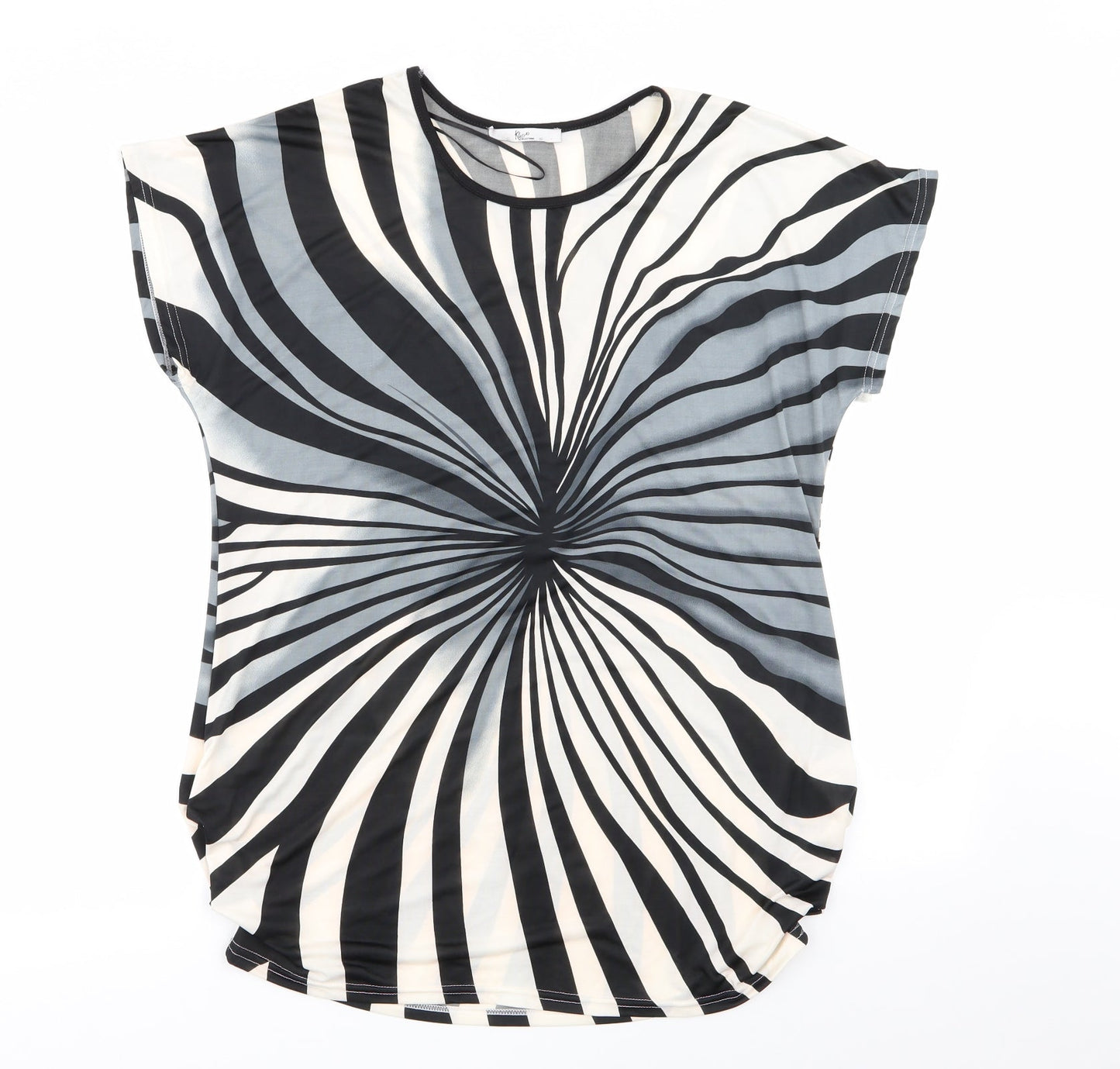 Klass Womens Multicoloured Geometric  Basic T-Shirt Size S