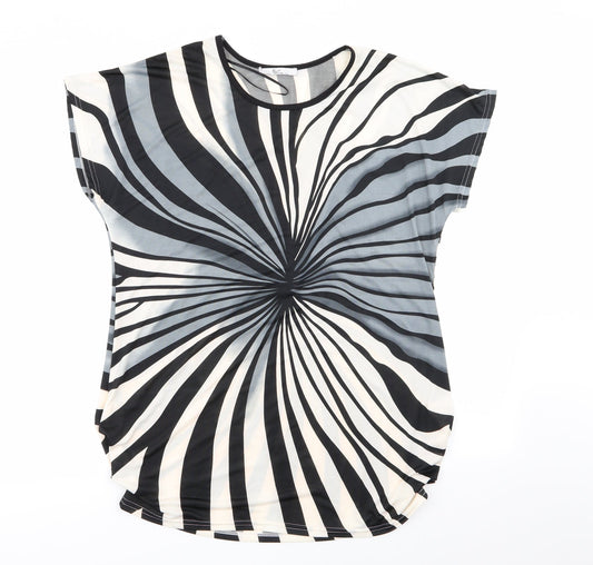 Klass Womens Multicoloured Geometric  Basic T-Shirt Size S