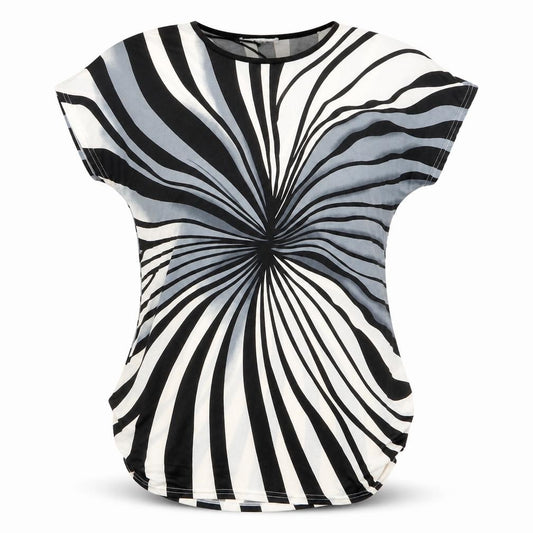 Klass Womens Multicoloured Geometric  Basic T-Shirt Size S
