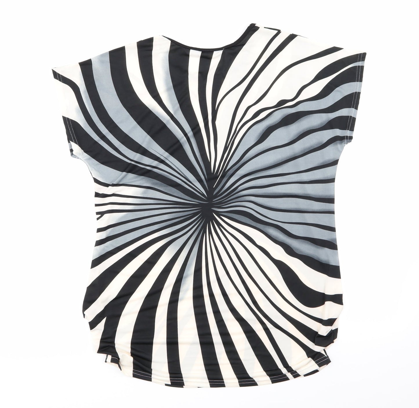 Klass Womens Multicoloured Geometric  Basic T-Shirt Size S