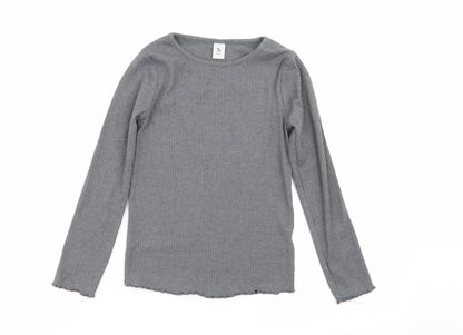 Tu Girls Grey   Basic T-Shirt Size 6 Years