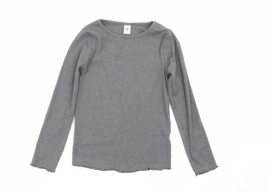 TU Girls Grey   Basic T-Shirt Size 6 Years