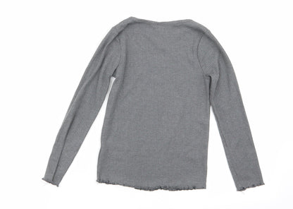 Tu Girls Grey   Basic T-Shirt Size 6 Years