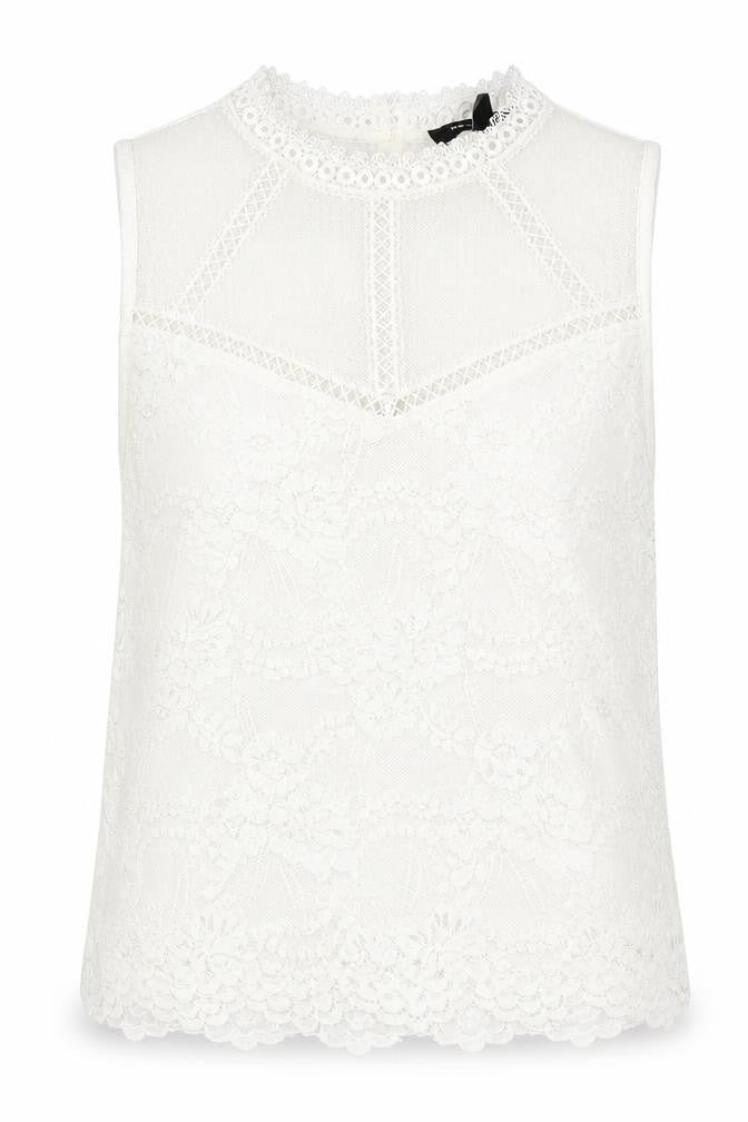 New Look Womens Ivory  Lace Basic Blouse Size 12