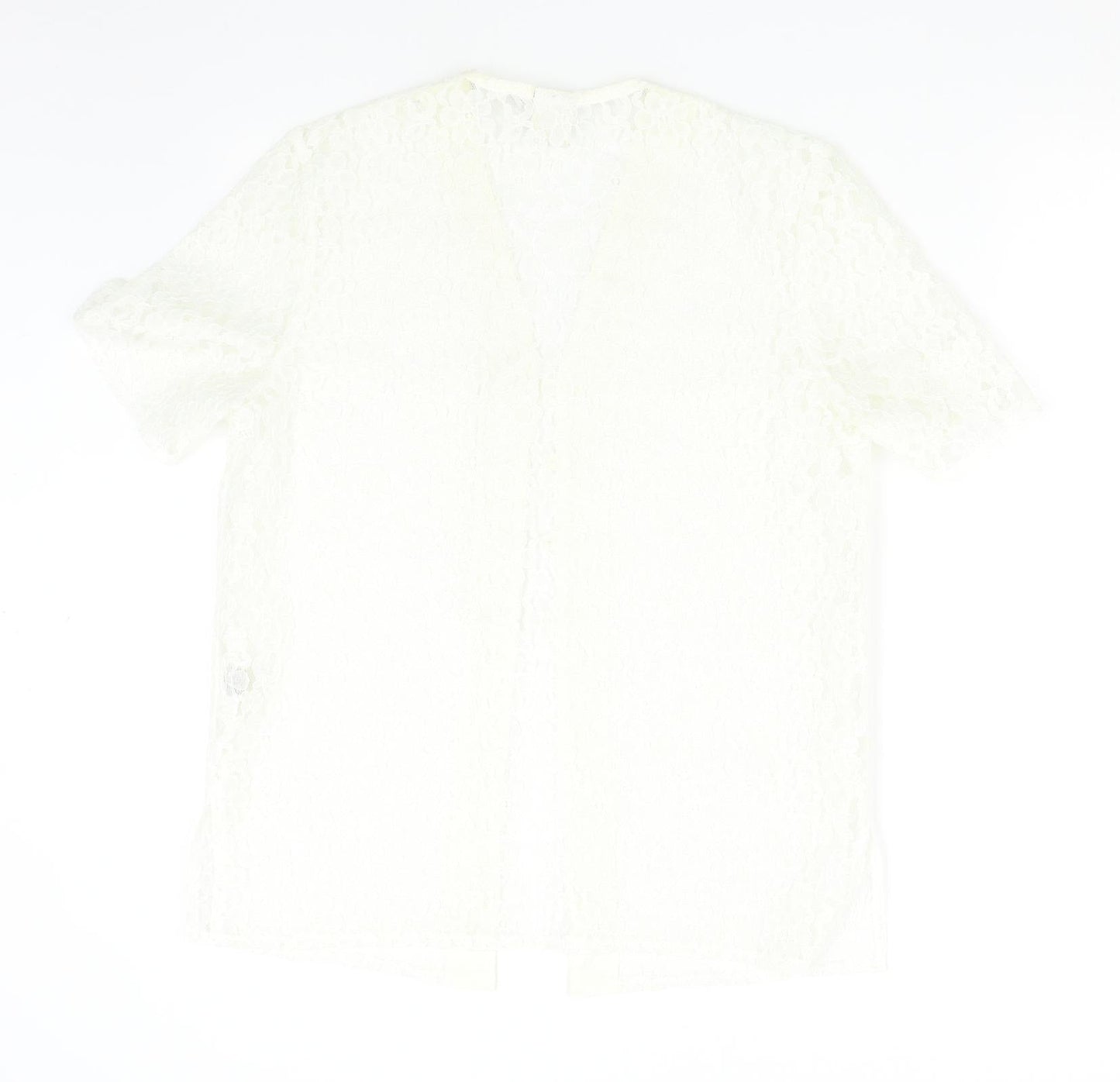 C&A Womens Ivory  Lace Basic Blouse Size 12