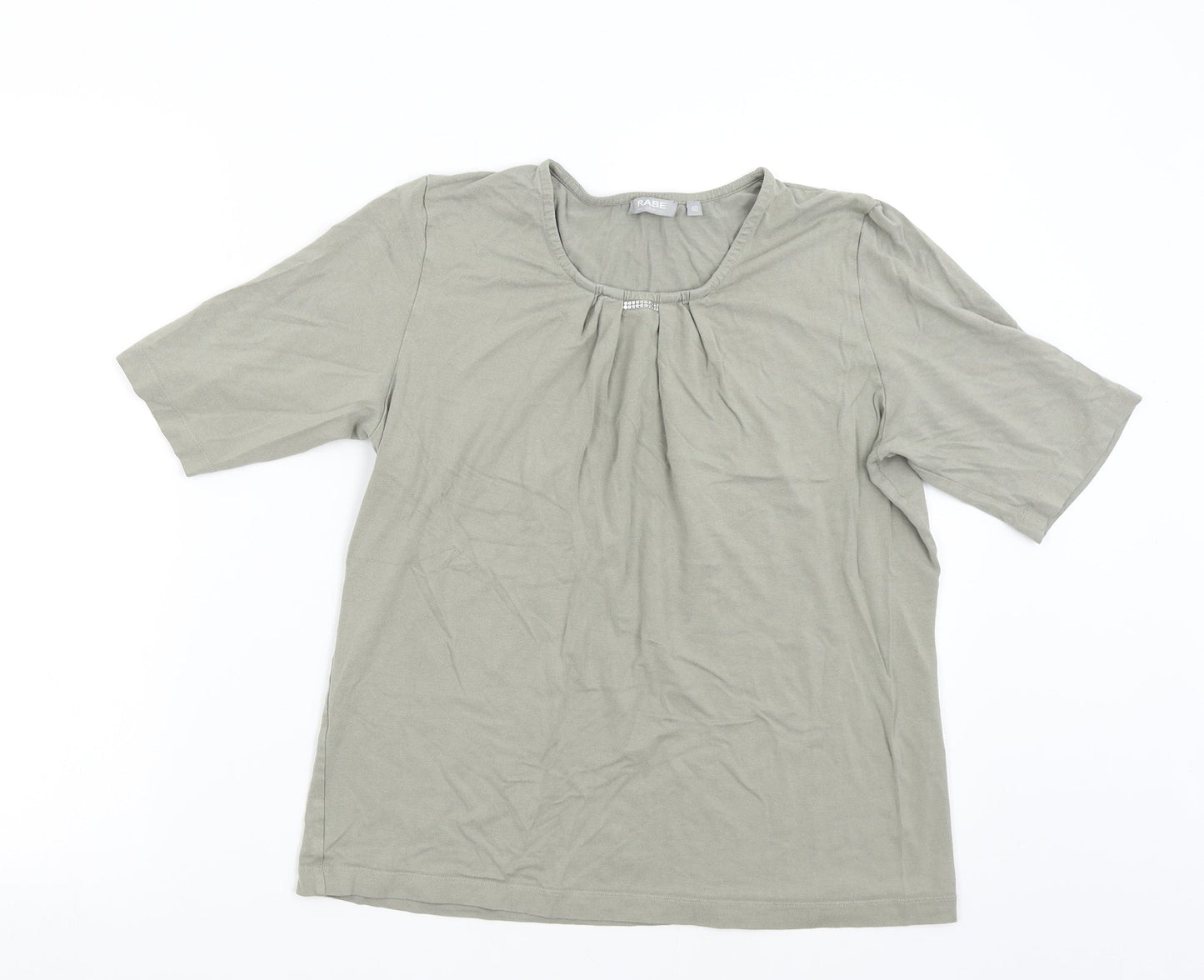 Rabe Womens Green   Basic T-Shirt Size 12