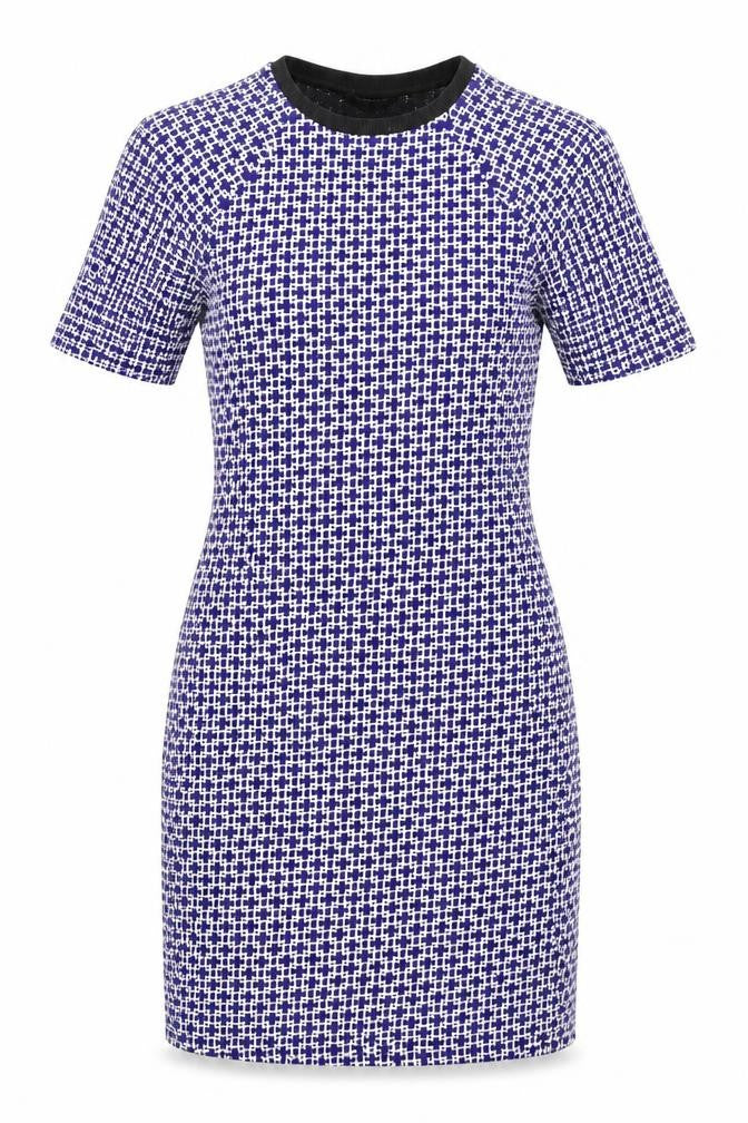 Topshop Womens Blue Geometric  Shift  Size 10