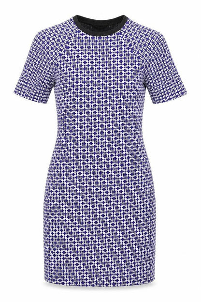 Topshop Womens Blue Geometric  Shift  Size 10