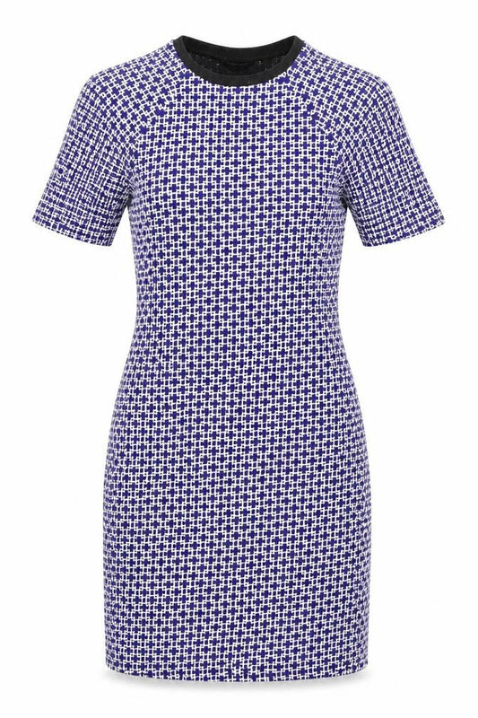 Topshop Womens Blue Geometric  Shift  Size 10
